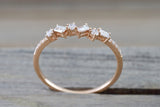 Round and Baguette Diamond Band