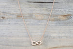 14k Rose Gold Infinity Open Pendant Necklace
