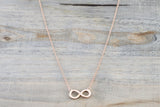 14k Rose Gold Infinity Open Pendant Necklace