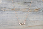 14k Rose Gold Infinity Open Pendant Necklace