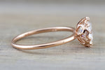 Moissanite  Gold Solitaire Round 8mm Melrose
