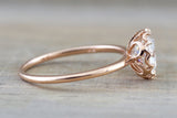 Moissanite  Gold Solitaire Round 8mm Melrose