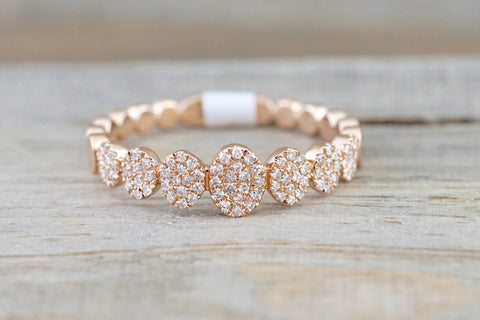 Oval Diamond Pave Band