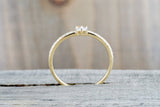 14kt Yellow Gold Round Brilliant And Baguette Cut Diamond Ring