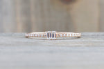 14kt Rose Gold Round Brilliant And Baguette Cut Diamond Ring