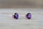 Amethyst Stud 7mm