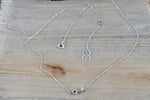 14k White Gold Diamond Dainty Key Pendant Necklace with Chain 16" 18"