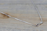 14k White Gold Diamond Dainty Key Pendant Necklace with Chain 16" 18"