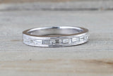 Baguette Diamond Diamond Milgrain Etched Channel Set 2.5mm