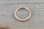 14k Gold Pink Sapphire Eternity Band Ring 2.1mm B10079
