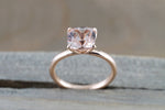 Cushion Morganite Tulip Ring