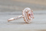 Payment Plan Double Halo Cushion Morganite