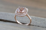 Payment Plan for Sheena Double Halo Cushion Morganite