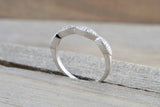 14k White Gold Round Cut Diamond Segment Marquise Stackable Ring Band Wedding Anniversary