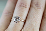 8mm Melrose 14k Gold Round Morganite Ring