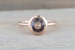 14k Rose Gold Round 7mm Mortganite Solitaire Bezel Engagement Wedding Anniversary Ring