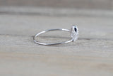 18k White Gold Diamond Key Fashion Ring Love