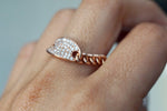 Oval Pave Diamond Chain Link Ring