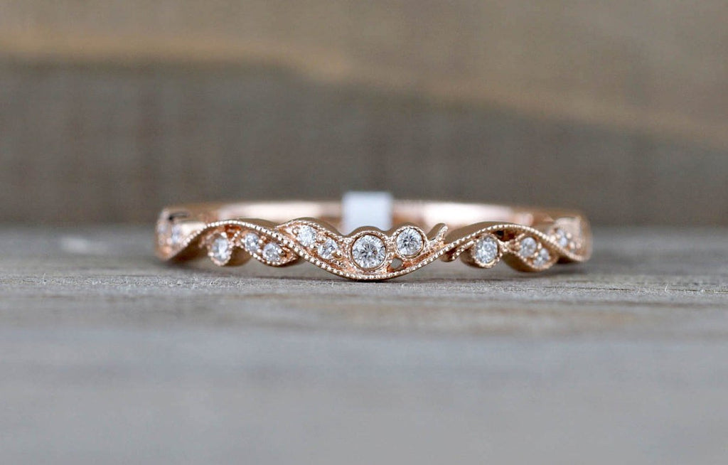 Vintage vine engagement on sale ring