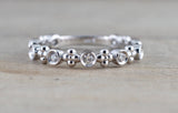 Gold Diamond Bead Band Ring Vintage Bead ASPBR010047