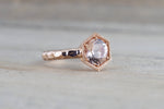 Hexagon Morganite Ring