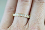 Dana 14k Yellow Gold Milgrain Etched Vintage Band Ring