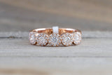 Diamond Halo 5 Stone Band
