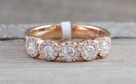 Diamond Halo 5 Stone Band