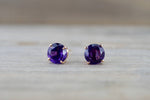 Amethyst Stud 7mm