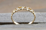 14k Yellow Gold Open Heart Band Ring