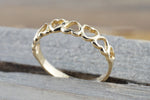 14k Yellow Gold Open Heart Band Ring