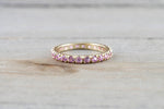 14k Gold Pink Sapphire Eternity Band Ring 2.1mm B10079