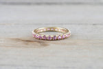 14k Gold Pink Sapphire Eternity Band Ring 2.1mm B10079