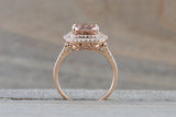 Payment Plan Double Halo Cushion Morganite