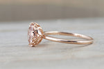 8mm Melrose 14k Gold Round Morganite Ring