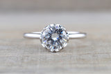Melrose Solitaire Round Moissanite 8mm Ring Charles & Colvard