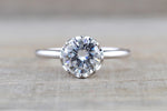 Moissanite  Gold Solitaire Round 8mm Melrose