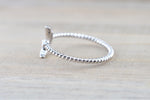 14k Gold Solid Star Moon Open Ring Band