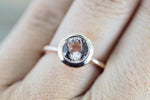 14k Rose Gold Round 7mm Mortganite Solitaire Bezel Engagement Wedding Anniversary Ring
