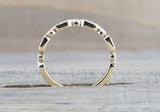 14k Yellow Gold Diamond Vintage Milgrain Bezel Band Ring Wedding