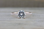 14k Gold Solitaire Cushion Cut Moissanite Diamond Engagement Ring M3073