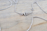 14k Solid White Gold Mrs Pendant Necklace 18" Nameplate