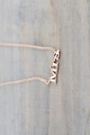 14k Solid Rose Gold MRS necklace with chain 17 total