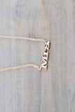 14k Solid Rose Gold MRS necklace with chain 17 total
