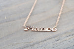 14k Solid Rose Gold Fiance Pendant Necklace 18" Chain Included