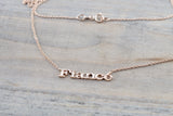 14k Solid Rose Gold Fiance Pendant Necklace 18" Chain Included