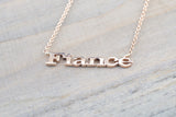 14k Solid Rose Gold Fiance Pendant Necklace 18" Chain Included