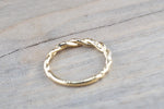 14k Yellow Gold Round Cut Diamond Rope Twined Vine Engagement Pave Stackable Stacking Promise Ring Anniversary