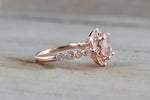 Art Deco Oval Halo Morganite Ring ASPER1430025