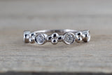 Gold Diamond Bead Bezel Clover ASPBR010045